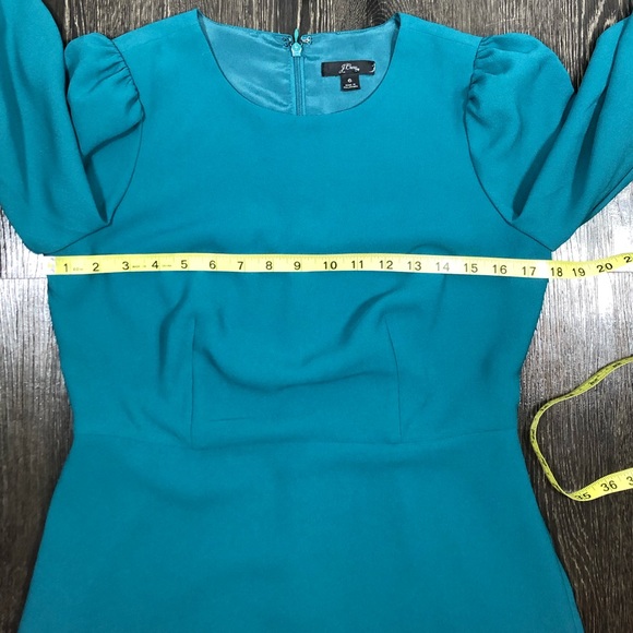 J. Crew Teal Long Sleeve Dress - Picture 8 of 13